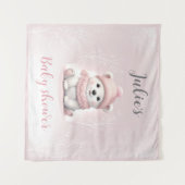 Wir können frühzeitig auf die Winterdusche warten Wandteppich (Vorderseite (Horizontal))