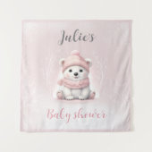 Wir können frühzeitig auf die Winterdusche warten Wandteppich (Vorderseite)