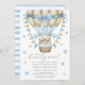 Wir können frühzeitig auf die Zwillingsjunge warte Einladung (Vorne/Hinten)