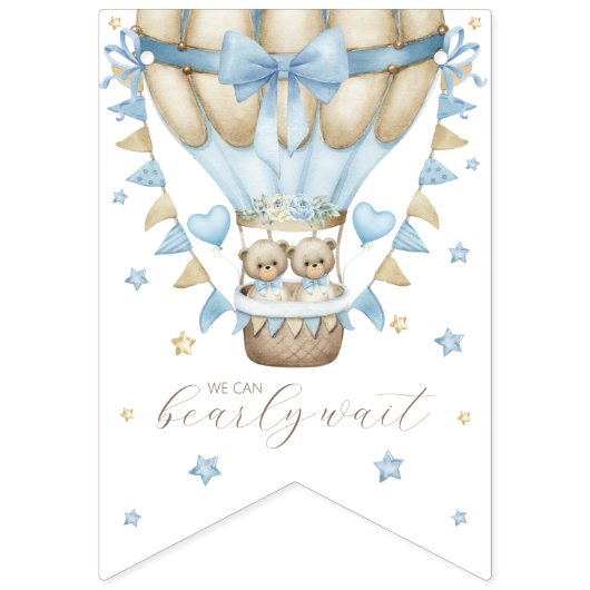 Wir können frühzeitig auf die Zwillingsjunge warte Wimpelkette (Erste Fahne)