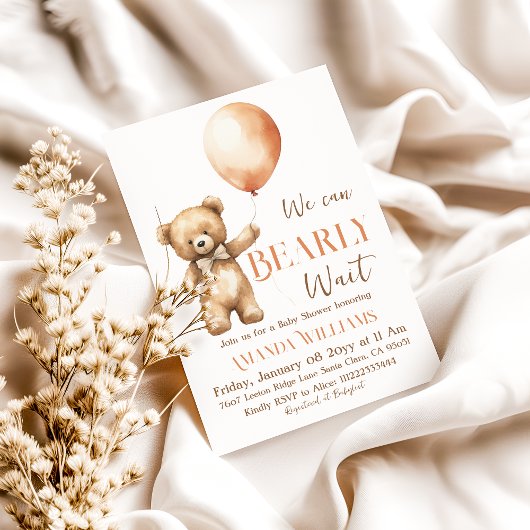 Wir können frühzeitig auf eine Aquarellbärendusche Einladung