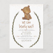 Wir können frühzeitig auf eine Aquarellbärendusche Postkarte (Vorderseite)