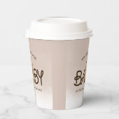 Wir können frühzeitig auf eine Aquarellendusche wa Pappbecher (Links)