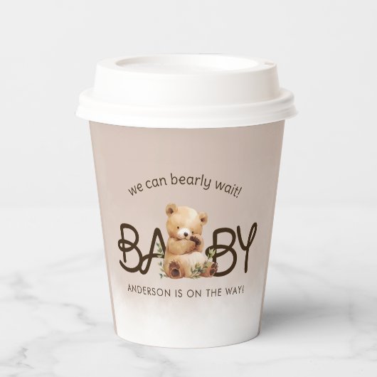 Wir können frühzeitig auf eine Aquarellendusche wa Pappbecher (Vorderseite)