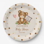 Wir können frühzeitig auf eine Babydusche abwarten Pappteller (Vorderseite)