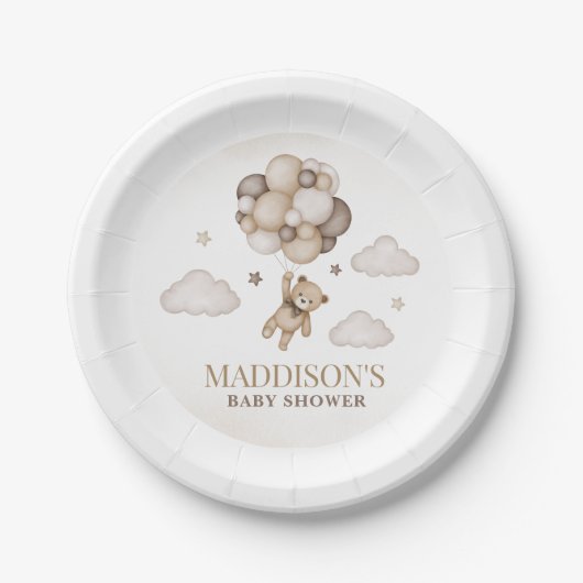 Wir können frühzeitig auf eine Babydusche abwarten Pappteller (Vorderseite)