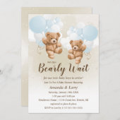 Wir können frühzeitig auf eine Babydusche für zwei Einladung (Vorne/Hinten)