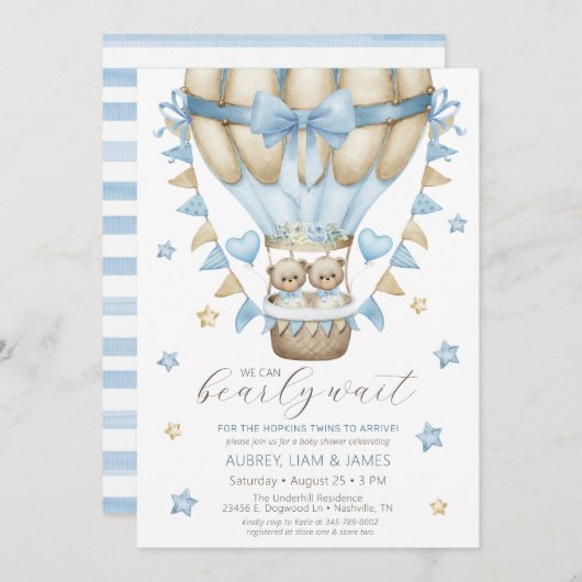 Wir können frühzeitig auf eine Babydusche mit zwei Einladung (Vorne/Hinten)