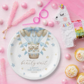 Wir können frühzeitig auf eine Babydusche mit zwei Pappteller (Party)