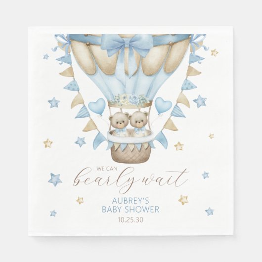 Wir können frühzeitig auf eine Babydusche mit zwei Serviette (Vorderseite)