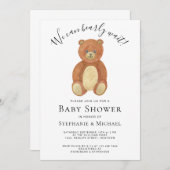 Wir können frühzeitig auf eine Babydusche warten Einladung (Vorne/Hinten)