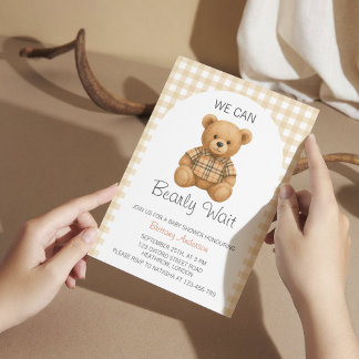Wir können frühzeitig auf eine Babydusche warten Einladung