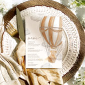 Wir können frühzeitig auf eine Babydusche warten Menükarte