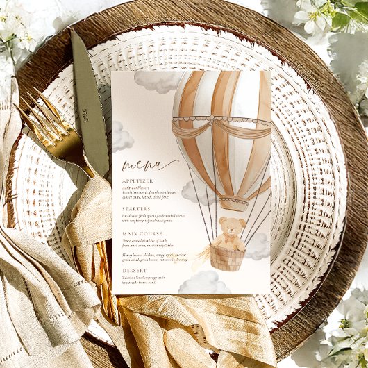 Wir können frühzeitig auf eine Babydusche warten Menükarte