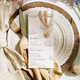 Wir können frühzeitig auf eine Babydusche warten Menükarte