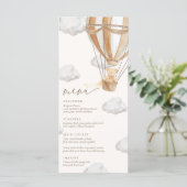 Wir können frühzeitig auf eine Babydusche warten Menükarte (Stehend Vorderseite)