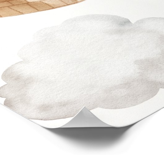 Wir können frühzeitig auf eine Babydusche warten Poster (Ecke)