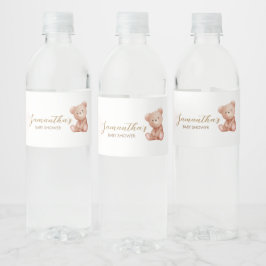 Wir können frühzeitig auf eine Babydusche warten Wasserflaschenetikett