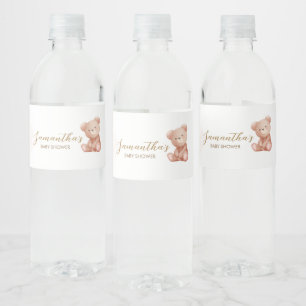 Wir können frühzeitig auf eine Babydusche warten Wasserflaschenetikett