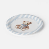 Wir können frühzeitig auf eine elegante Babydusche Pappteller (Schrägansicht)