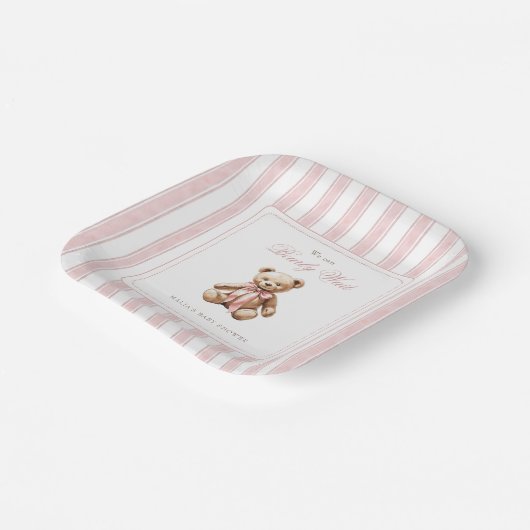 Wir können frühzeitig auf eine elegante Babydusche Pappteller (Gewinkelt)