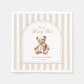 Wir können frühzeitig auf eine elegante Babydusche Serviette (Vorderseite)