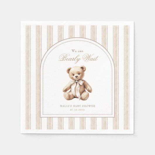 Wir können frühzeitig auf eine elegante Babydusche Serviette (Vorderseite)