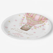 Wir können frühzeitig auf eine kleine Babydusche w Pappteller (Schrägansicht)