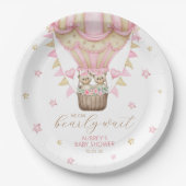 Wir können frühzeitig auf eine kleine Babydusche w Pappteller (Vorderseite)