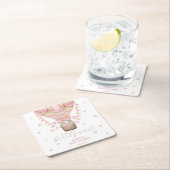 Wir können frühzeitig auf eine kleine Babydusche w Rechteckiger Pappuntersetzer (Vor Ort)