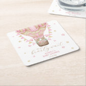 Wir können frühzeitig auf eine kleine Babydusche w Rechteckiger Pappuntersetzer (angewinkelt)