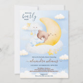 Wir können frühzeitig auf eine moderne Babywaage w Einladung (Vorderseite)