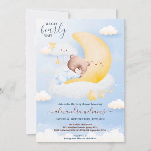 Wir können frühzeitig auf eine moderne Babywaage w Einladung (Vorderseite)