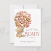 Wir können frühzeitig auf eine moderne Bärendusche Dankeskarte (Vorderseite)