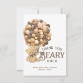 Wir können frühzeitig auf eine moderne Bärendusche Dankeskarte (Vorderseite)