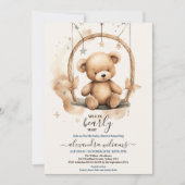 Wir können frühzeitig auf eine moderne Bärendusche Einladung (Vorderseite)