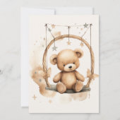 Wir können frühzeitig auf eine moderne Bärendusche Einladung (Rückseite)