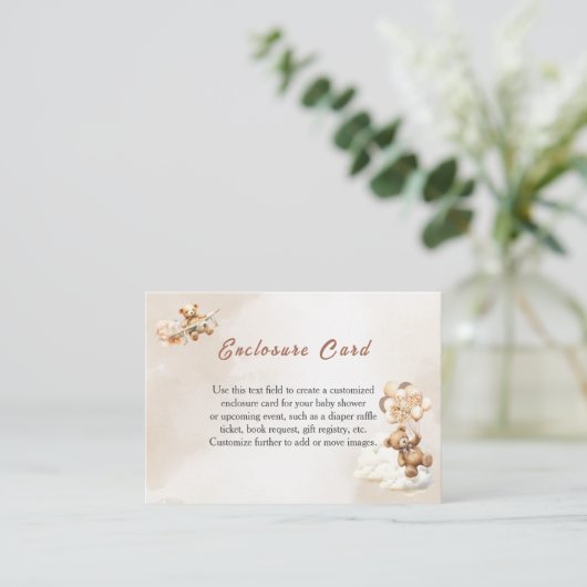 Wir können frühzeitig auf eine neutrale Babydusche Begleitkarte (Stehend Vorderseite)