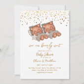 Wir können frühzeitig auf eine neutrale Babydusche Einladung (Vorderseite)