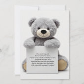 Wir können frühzeitig auf eine neutrale Babydusche Einladung (Rückseite)