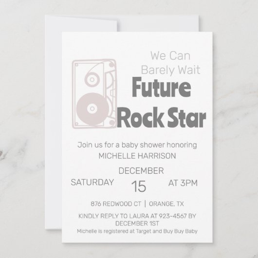 Wir können frühzeitig auf eine neutrale Babydusche Einladung (Vorderseite)