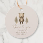 Wir können frühzeitig auf eine neutrale Babydusche Geschenkanhänger (Vorderseite)