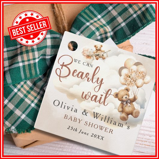 Wir können frühzeitig auf eine neutrale Babydusche Geschenkanhänger