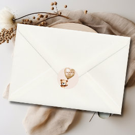 Wir können frühzeitig auf eine neutrale Babydusche Runder Aufkleber