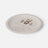 Wir können frühzeitig auf eine neutrale Minimalist Pappteller (Schrägansicht)