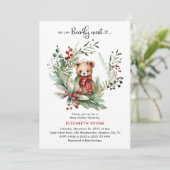 Wir können frühzeitig auf eine Niedliche Bärendusc Einladung (Stehend Vorderseite)