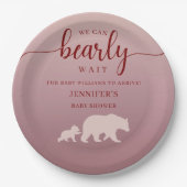 Wir können frühzeitig auf eine Niedliche Bärendusc Pappteller (Vorderseite)