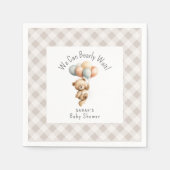 Wir können frühzeitig auf eine Niedliche Bärenjung Serviette (Vorderseite)