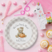 Wir können frühzeitig auf eine Niedliche Bärenmädc Pappteller (Party)