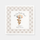 Wir können frühzeitig auf eine Niedliche Bärenmädc Serviette (Vorderseite)